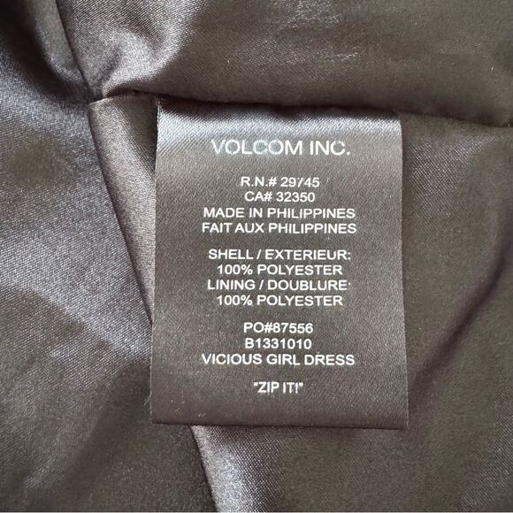 Volcom Vicious Girl Dress | "Zip it" Striped Halter Dress - Size Medium - Picture 6 of 6